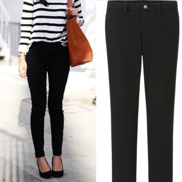 Uniqlo Black Leggings Pants / Jeggings - Size Small - Picture 1 of 5